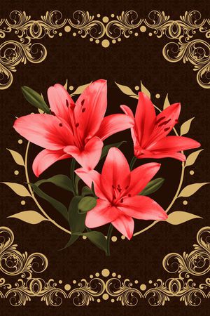 花卉印花华亿平台图片