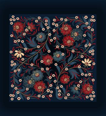 威廉莫里斯风格花卉印花华亿平台图片