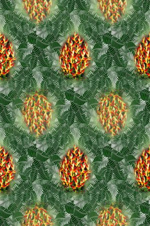 热带植物印花华亿平台图片