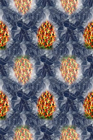 热带植物印花华亿平台图片