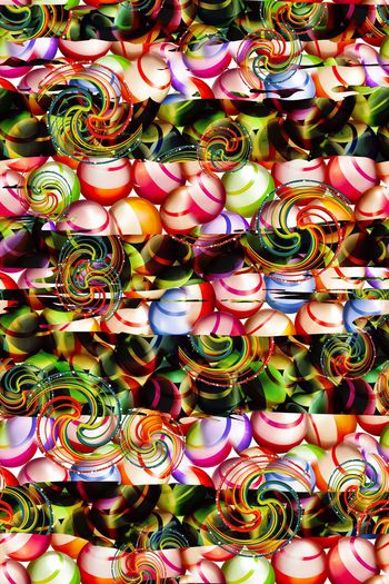 648564-时尚台球 炫彩亮钻旋转花纹