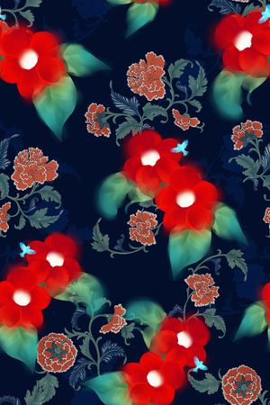 花朵印花华亿平台图片