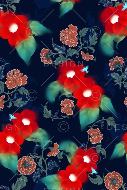 花朵印花华亿平台图片