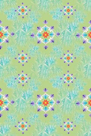 风格花卉印花华亿平台图片