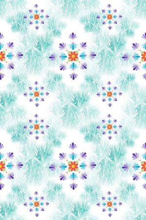 风格花卉印花华亿平台图片