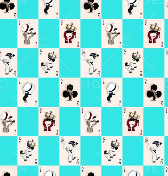 扑克印花华亿平台图片