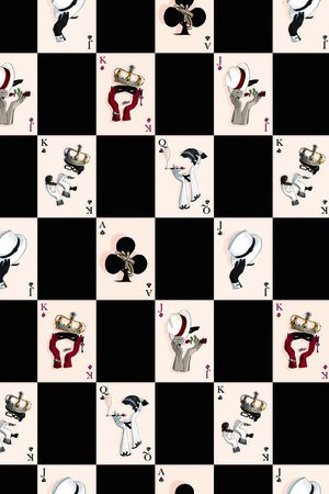 扑克印花华亿平台图片