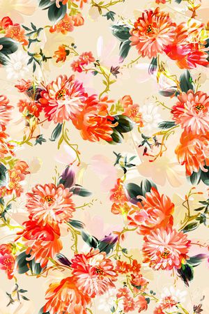 花卉印花华亿平台图片