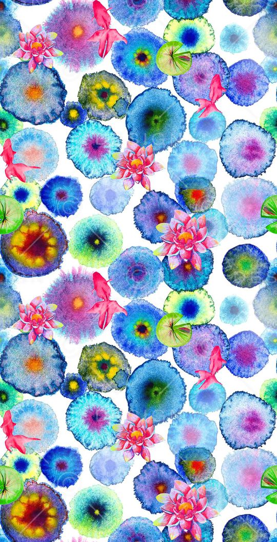 荷花印花华亿平台图片