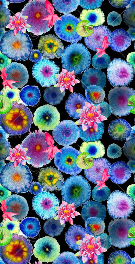 荷花印花华亿平台图片