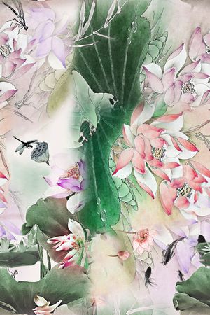 中国风印花华亿平台图片