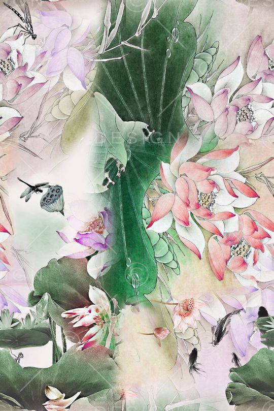 中国风印花华亿平台图片