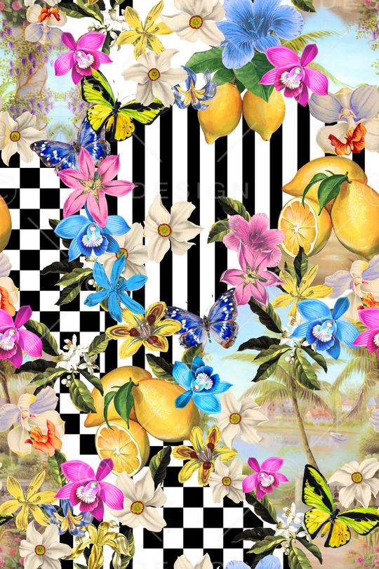 田园风印花华亿平台图片