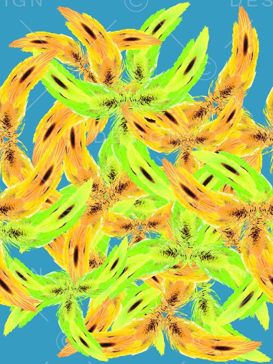 热带风情印花华亿平台图片