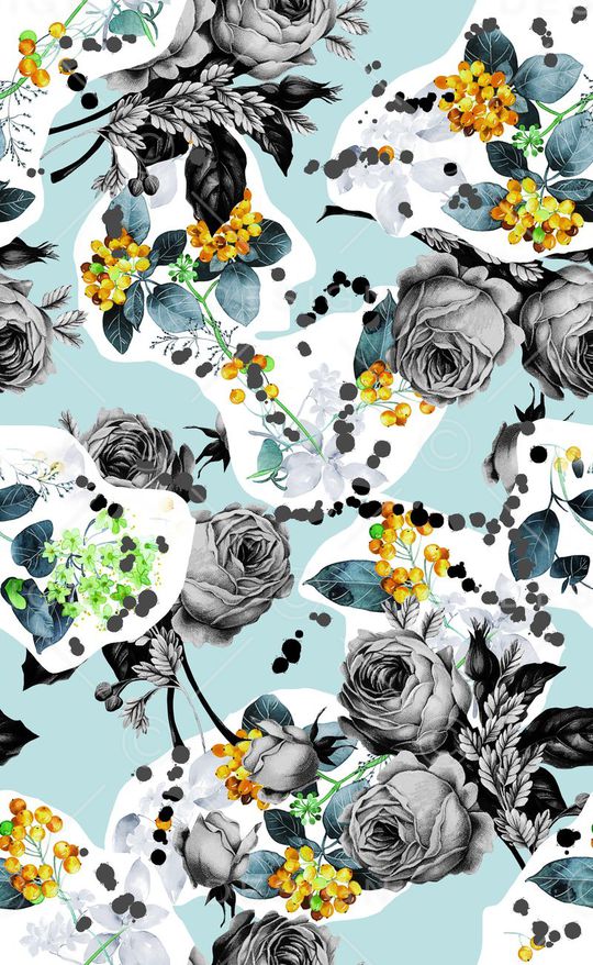 最新数码印花面料设计印花华亿平台图片