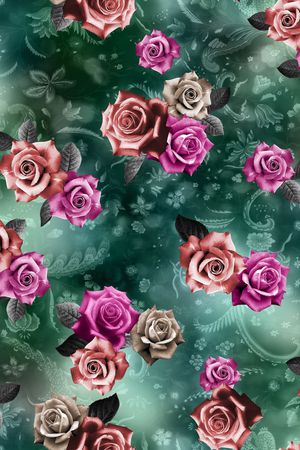 玫瑰印花华亿平台图片