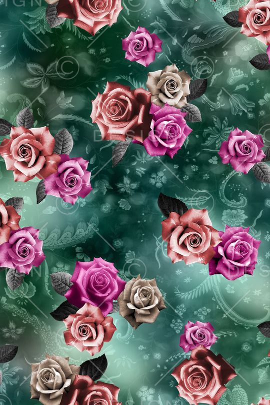 玫瑰印花华亿平台图片