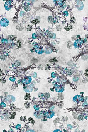 手绘花卉印花华亿平台图片