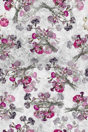 手绘花卉印花华亿平台图片