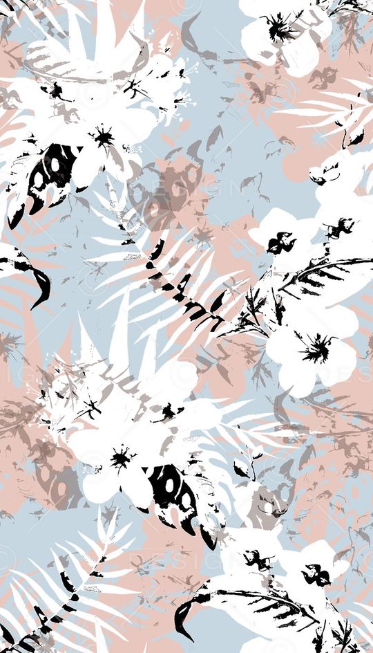 春季花卉印花华亿平台图片