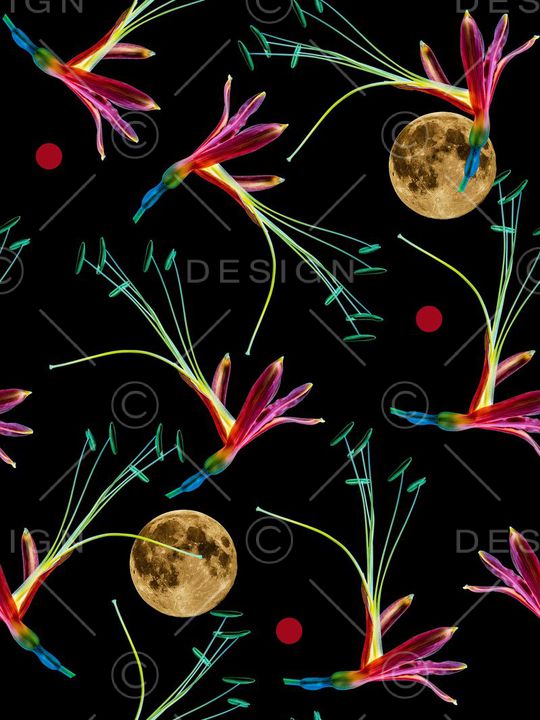 花卉印花华亿平台图片