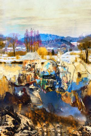 手绘印花华亿平台图片