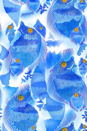 鱼类印花华亿平台图片