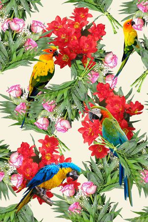 花鸟印花华亿平台图片