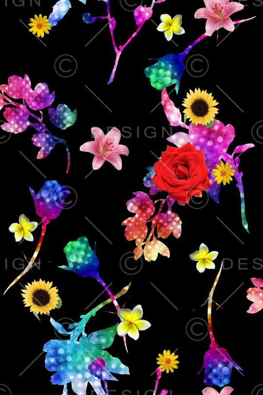 花卉印花华亿平台图片