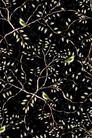 树枝印花华亿平台图片