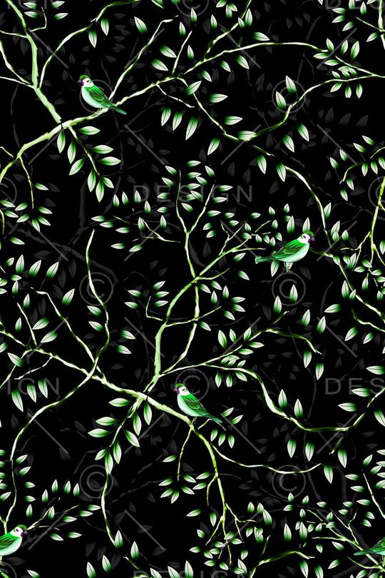 树枝印花华亿平台图片