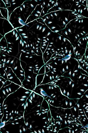 树枝印花华亿平台图片