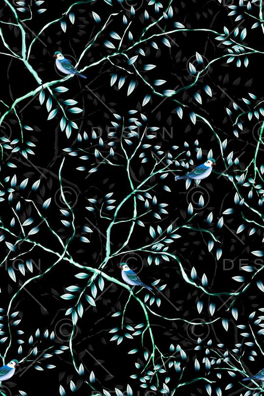 树枝印花华亿平台图片