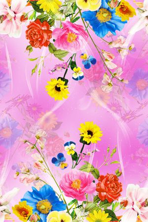 流行色彩印花华亿平台图片