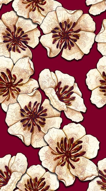 大花卉印花华亿平台图片