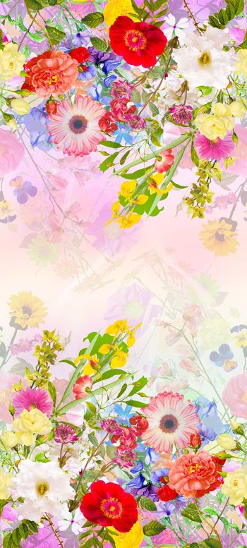 650078-抽象炫彩背景 层次感花卉花朵--2