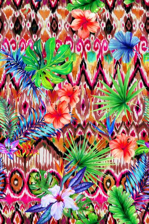 手绘花印花华亿平台图片