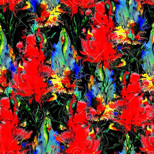 晕染涂鸦印花华亿平台图片