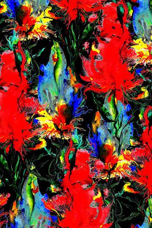 晕染涂鸦印花华亿平台图片