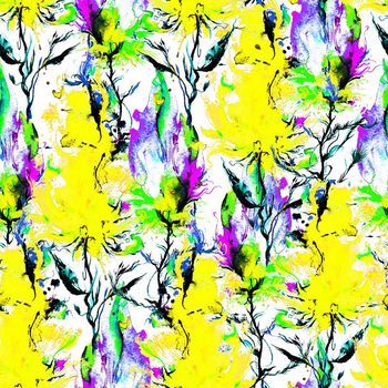 650135-晕染涂鸦黄