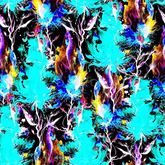 晕染涂鸦印花华亿平台图片