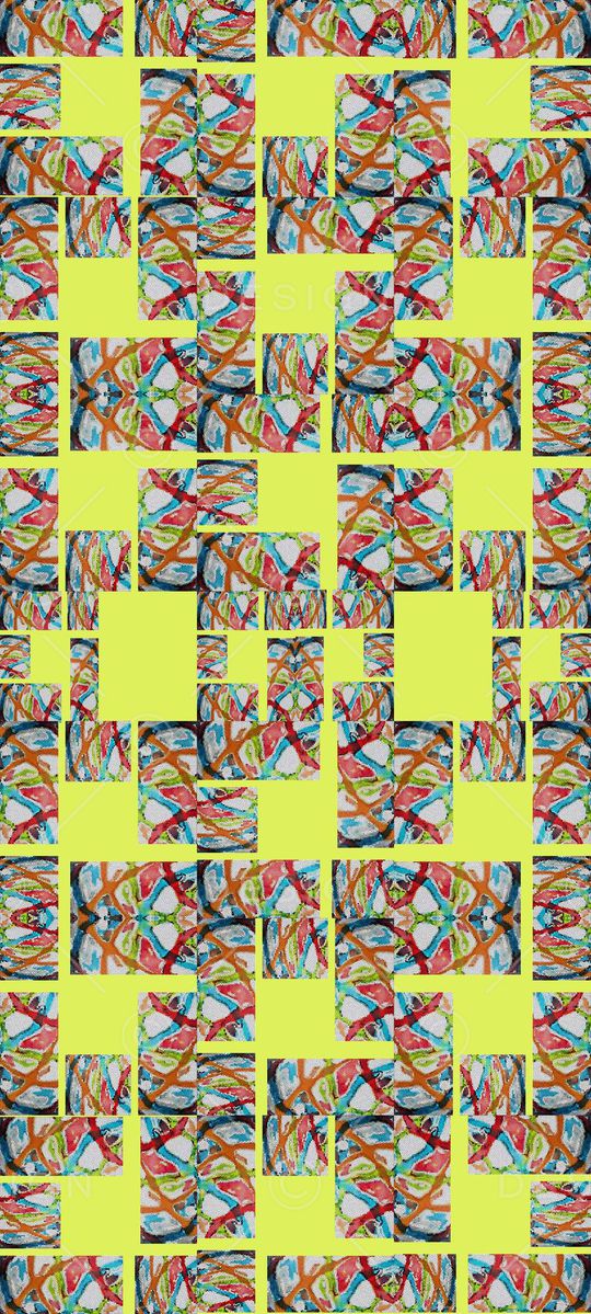 格子组合印花华亿平台图片