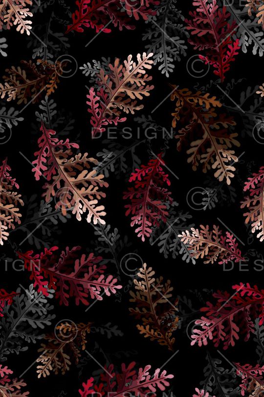 树叶印花华亿平台图片