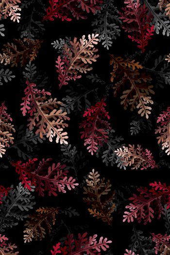 树叶印花华亿平台图片