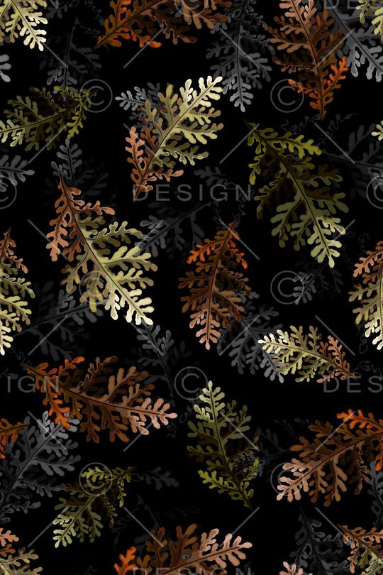 树叶印花华亿平台图片