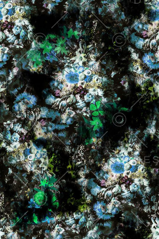 手绘花卉印花华亿平台图片