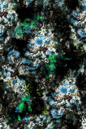 手绘花卉印花华亿平台图片