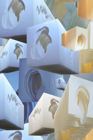 不规则几何印花华亿平台图片