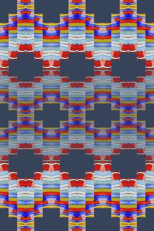 格子组合印花华亿平台图片