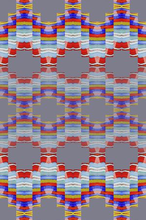 格子组合印花华亿平台图片